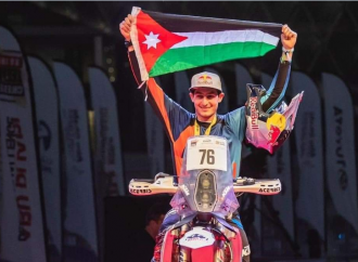 البطل أبو عيشة على دراجة “كي تي ام  ٤٥٠ أول أردني ينافس على كأس العالم للباها