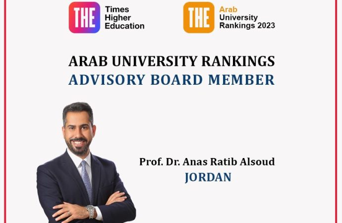 تعيين نائب رئيس جامعة عمان الأهلية عضواً في المجلس الاستشاري العربي لتصنيف التايمز العالمي