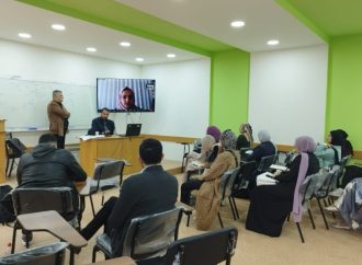 محاضرة لـ”عمارة وتصميم ” عمان الاهلية بجامعة البوليتكنيك بفلسطين