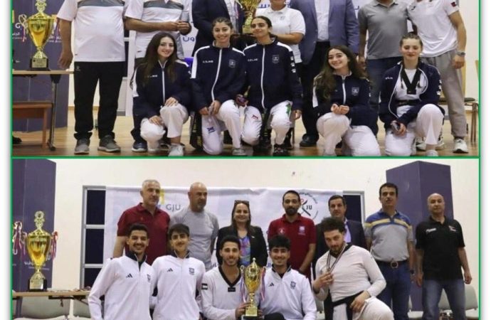 ذهب التايكواندو لطلبة عمان الاهلية في بطولة الجامعات
