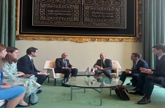 وزير الخارجية يعقد لقاءات مع مسؤولين على هامش مؤتمر حل الدولتين