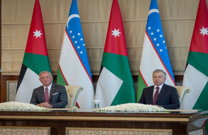 الأردن وأوزبكستان يصدران بيانا مشتركا في ختام مباحثات الملك والرئيس ميرضيائيف
