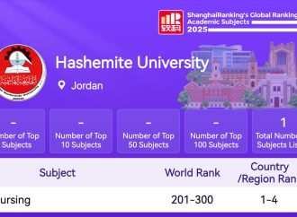 تخصص التمريض في الجامعة الهاشمية ضمن الفئة (201–300) عالميًا في تصنيف شنغهاي 2025