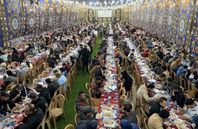 “الخيرية الهاشمية” والحملة الأردنية تنظمان أكبر إفطار جماعي جنوب قطاع غزة