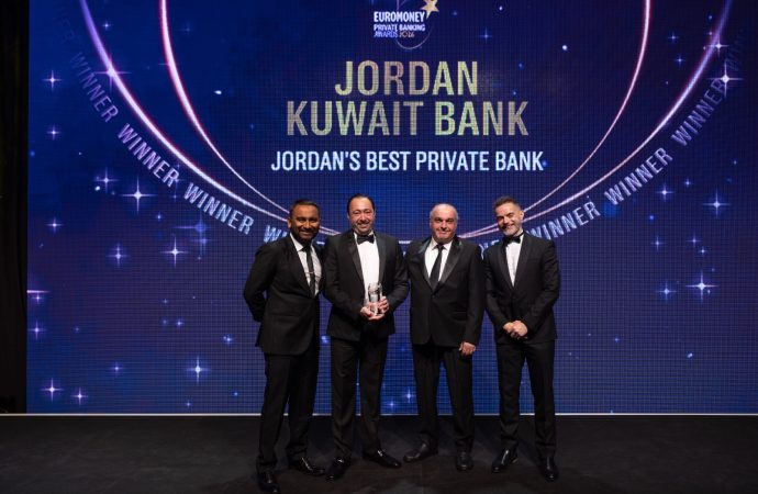 البنك الأردني الكويتي يحصد جائزة “أفضل بنك للخدمات المصرفية الخاصة في الأردن” للمرة الرابعة على التوالي