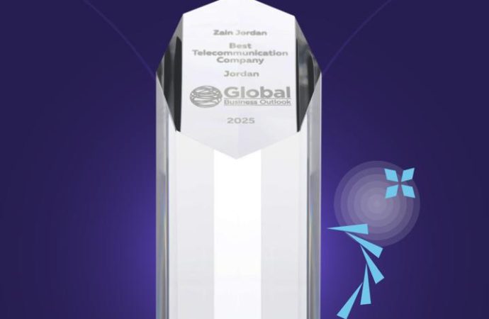 زين الأردن تحصل على جائزة أفضل شركة اتصالات ضمن جوائز Global Business Outlook Awards العالمية
