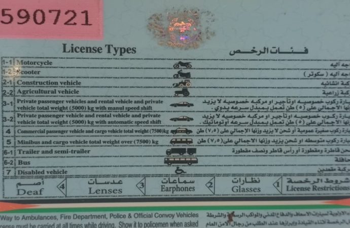100 دينار رسوم إجراء فحص القيادة العملي المستعجل
