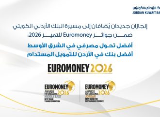 البنك الأردني الكويتي يتوج إقليمياً بجائزتي أفضل تحول مصرفي في الشرق الأوسط