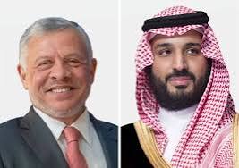 الملك يؤكد لولي العهد السعودي وقوف الأردن وتضامنه مع السعودية لحماية أمنها